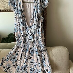 PARKER BLUE/WHITE EASY FLOW DRESS